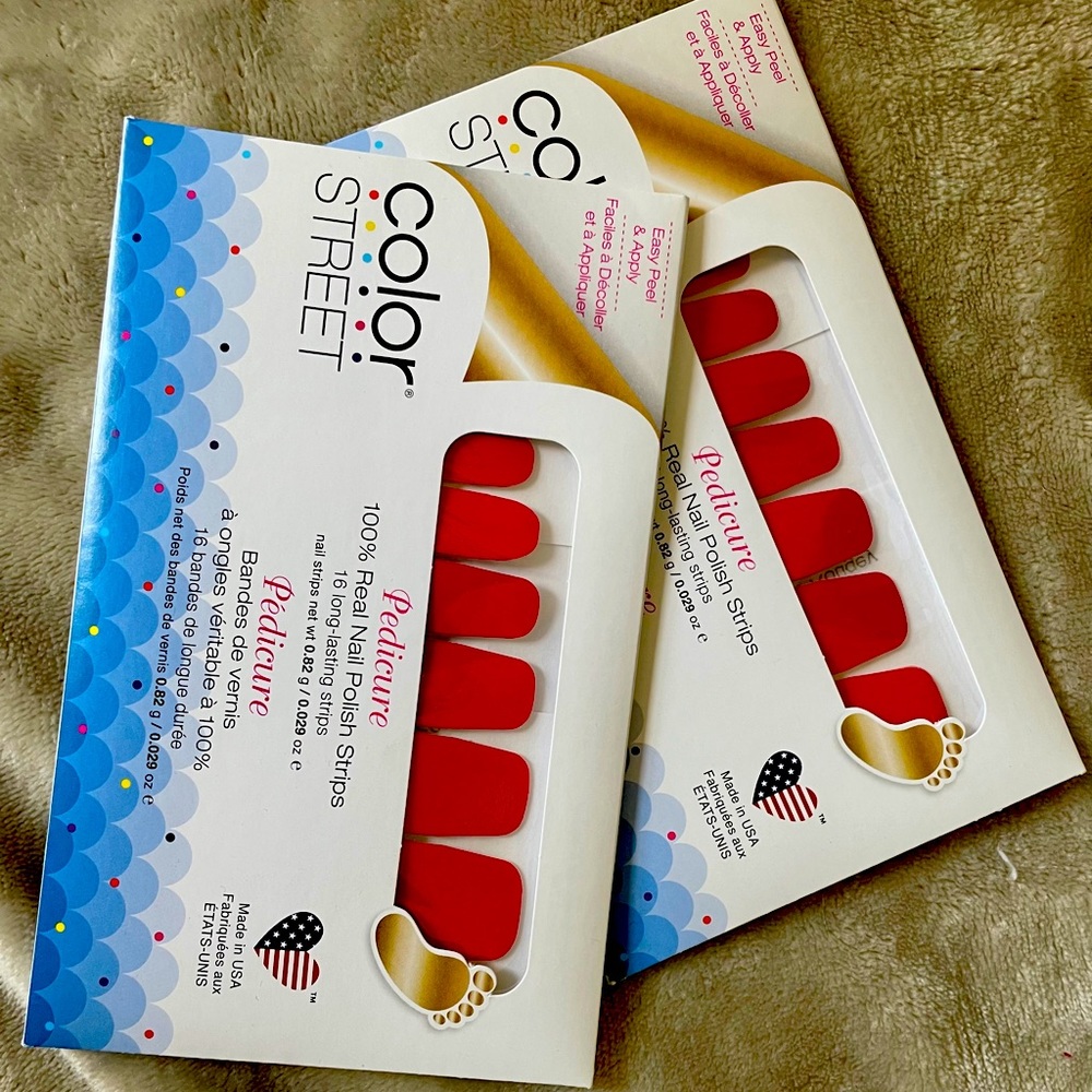 Color Street Baton Rougey Pedicure Polish Strips